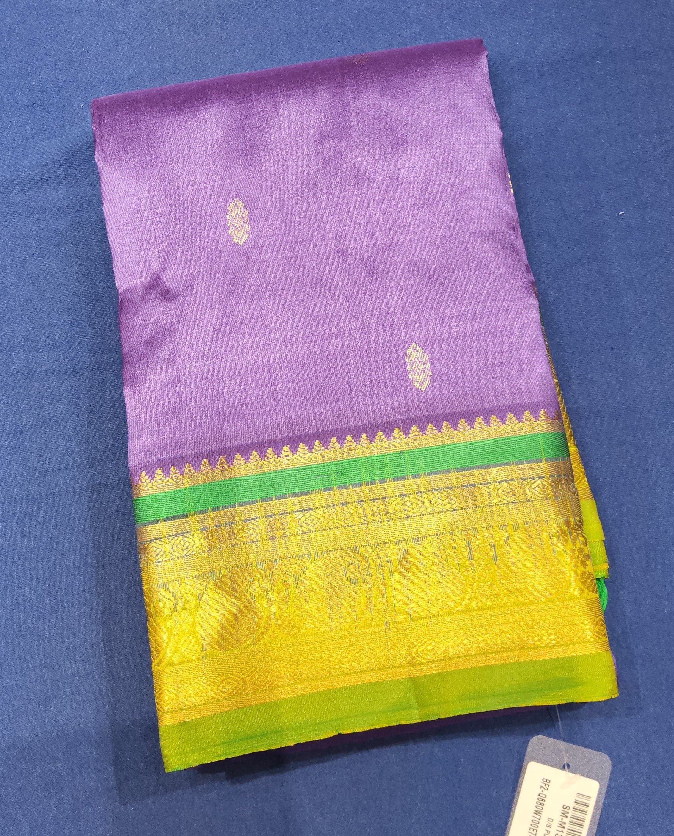 Purple with Green | Dharmavaram Silk Saree