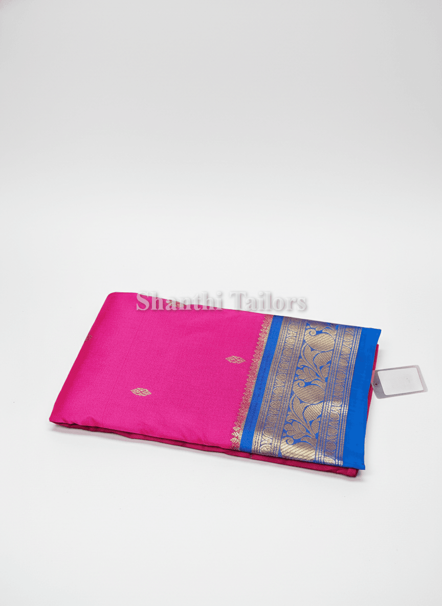 Pink with Blue | Dharmavaram Silk Saree | SO667