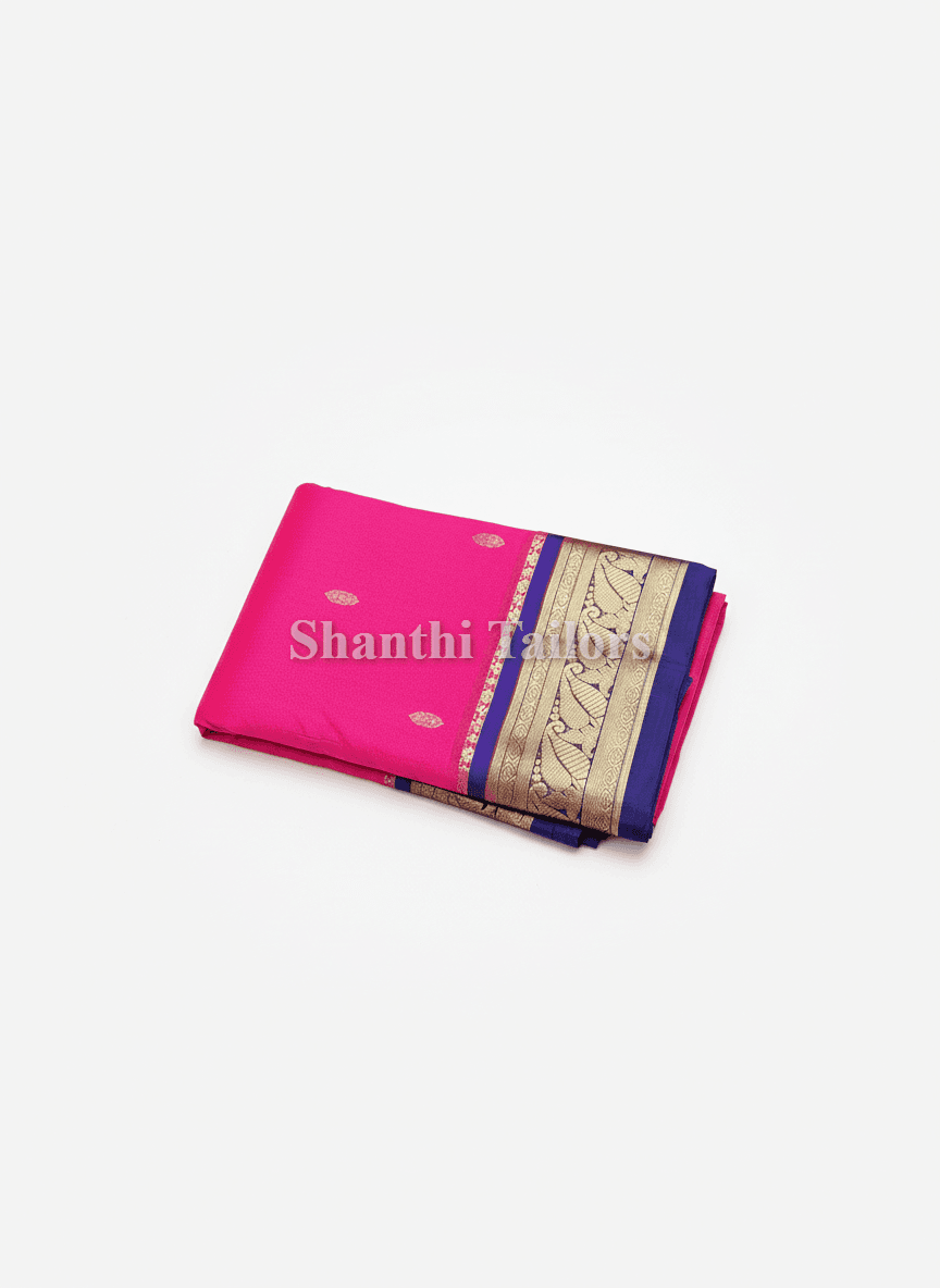 Pink with purple | Dharmavaram Silk Saree | SO644