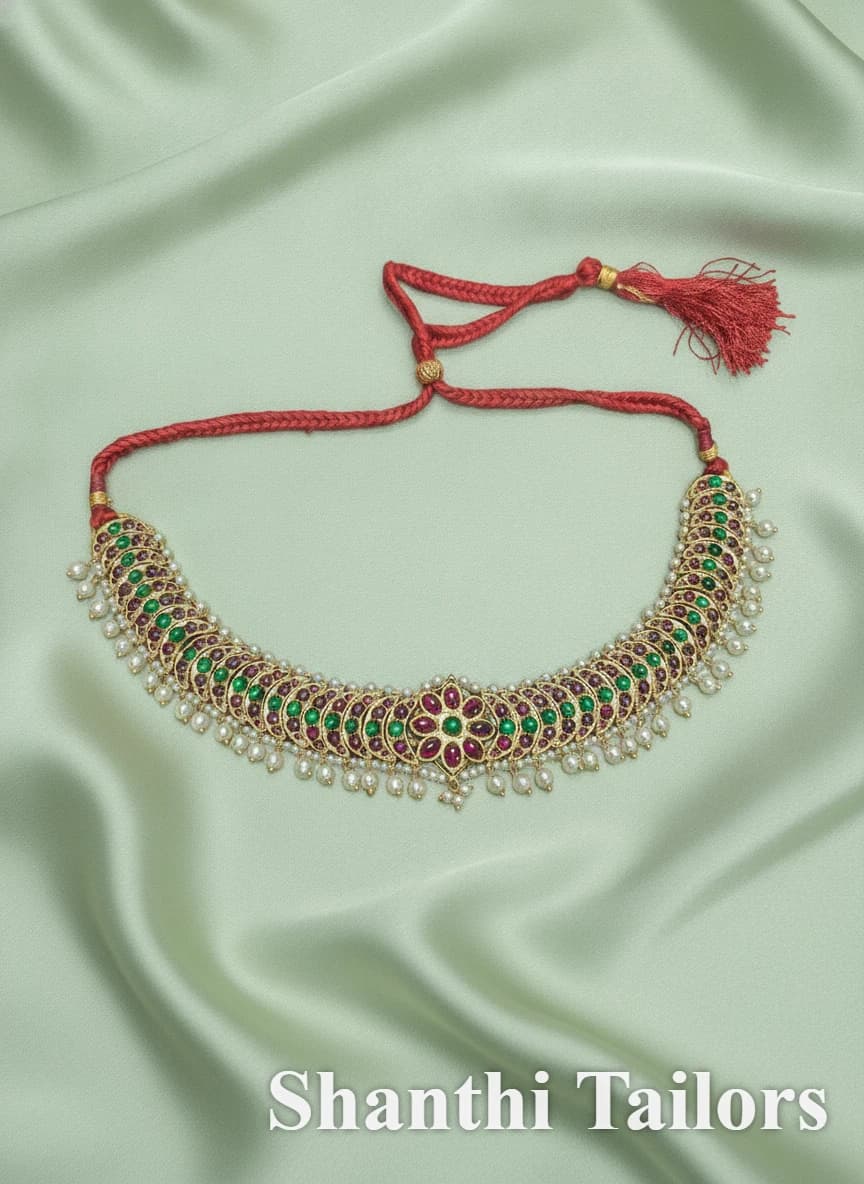 5 Stone Necklace | Choker | Original temple jewellery | TJS15