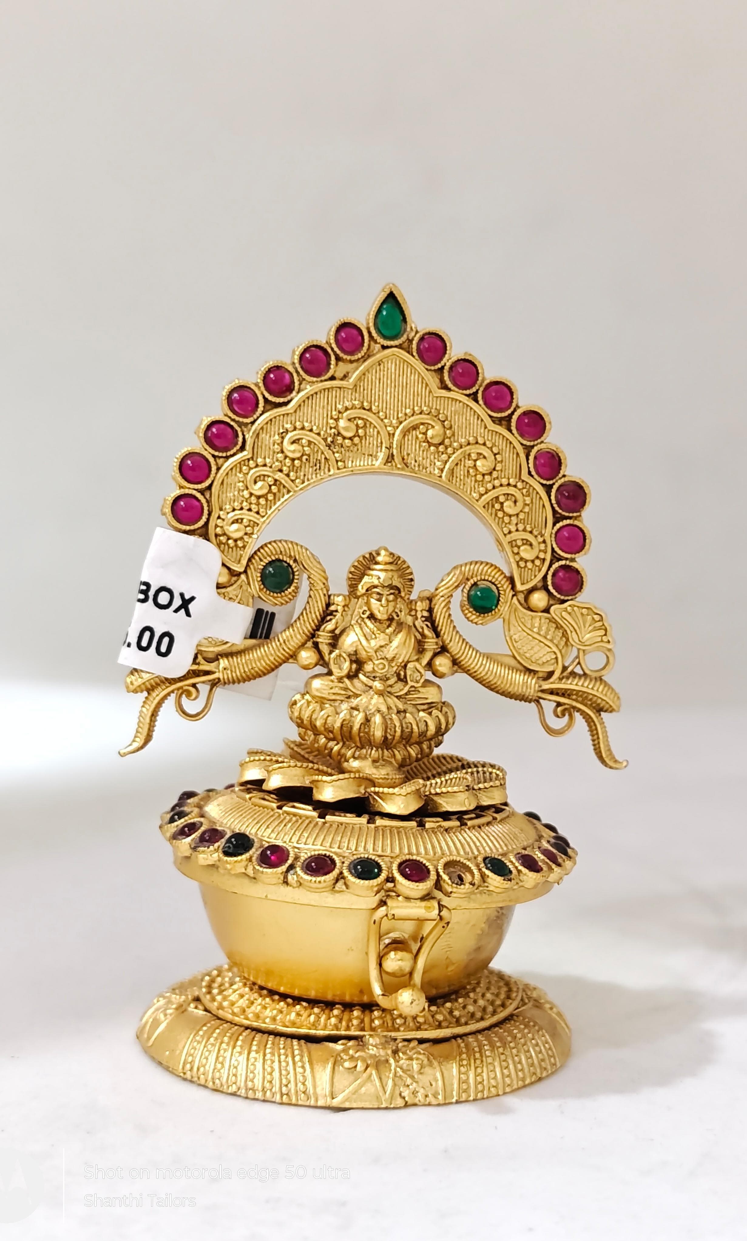 Sindoor Box - Antique Finish Ethnic Design Shanthitailors
