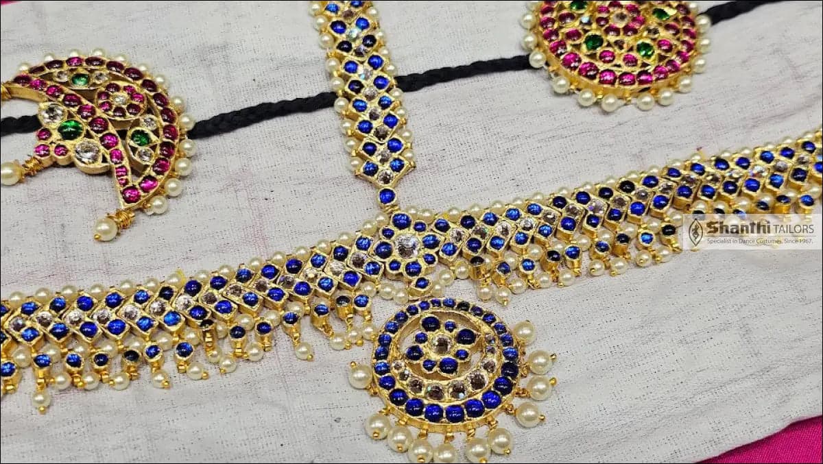 Blue Headset without sun and Moon | Original Temple Jewellery