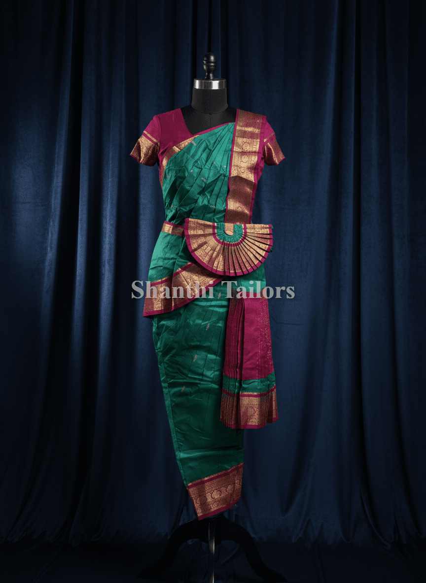 Ramar Green with Pink | Readymade Pant Costume | Bharathanatyam