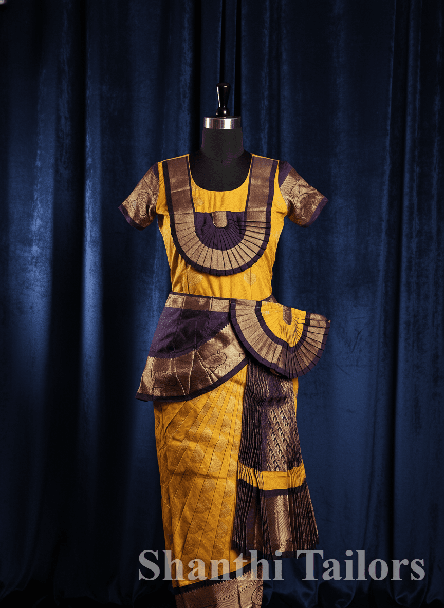 Mustard w Vadamalli | Readymade Pant Costume | Bharathanatyam | C125