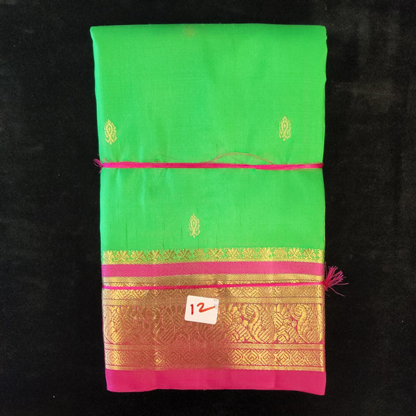 Green with pink | Dharmavaram Silk Saree No 12
