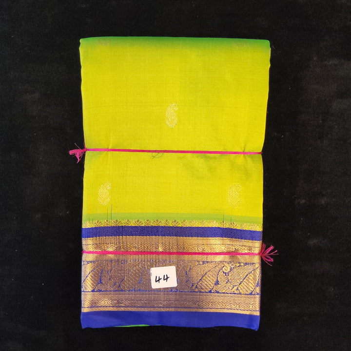 Sneha Green with Blue | Dharmavaram Silk Saree No 44