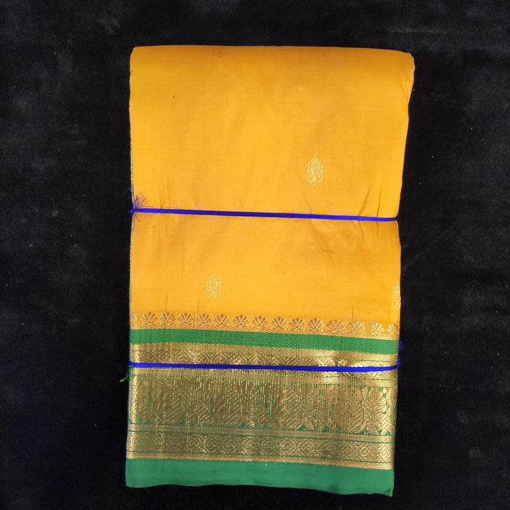 Mustard with Green | Dharmavaram Silk Saree No 105