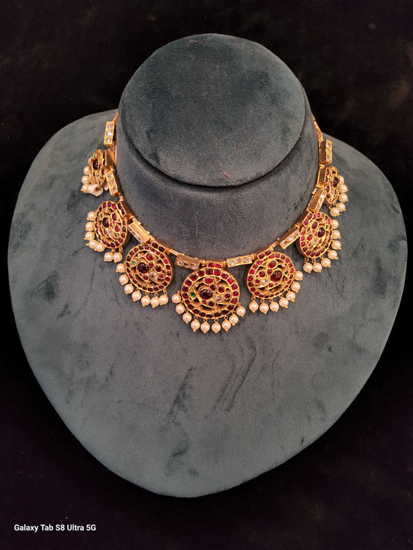 Temple Jewellery | Round Dollar Necklace