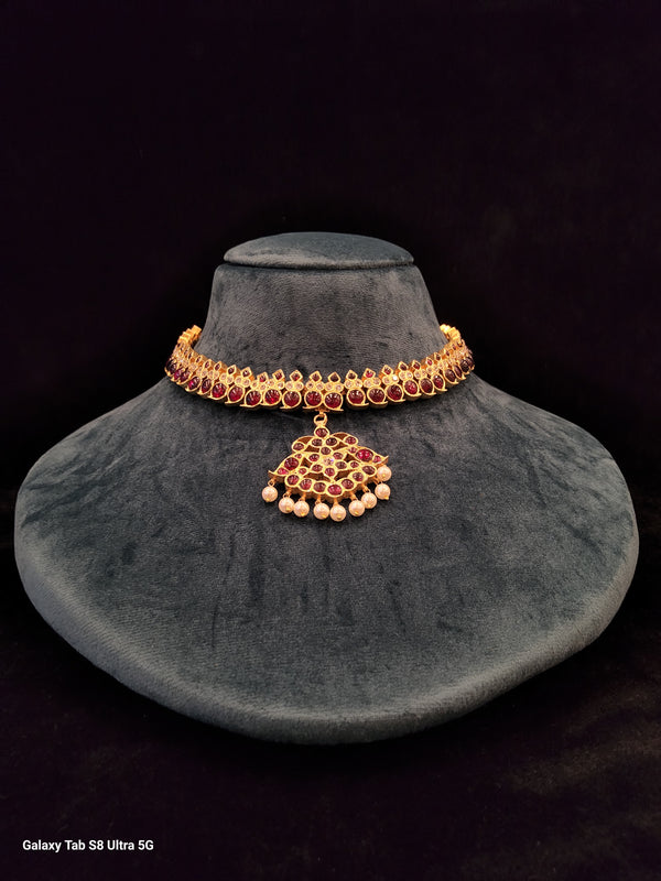 Temple Jewellery | Mango one stone Necklace