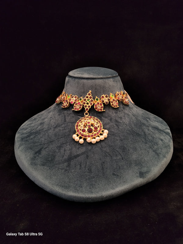 Temple Jewellery | Mango and Flower Necklace