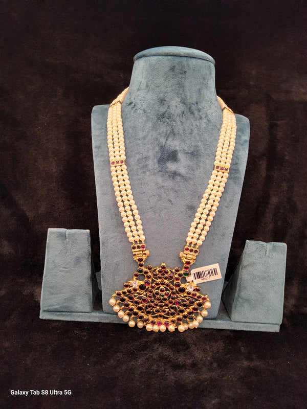 Three Line Strip With Pathakkam Pendant | Copper Jewellery