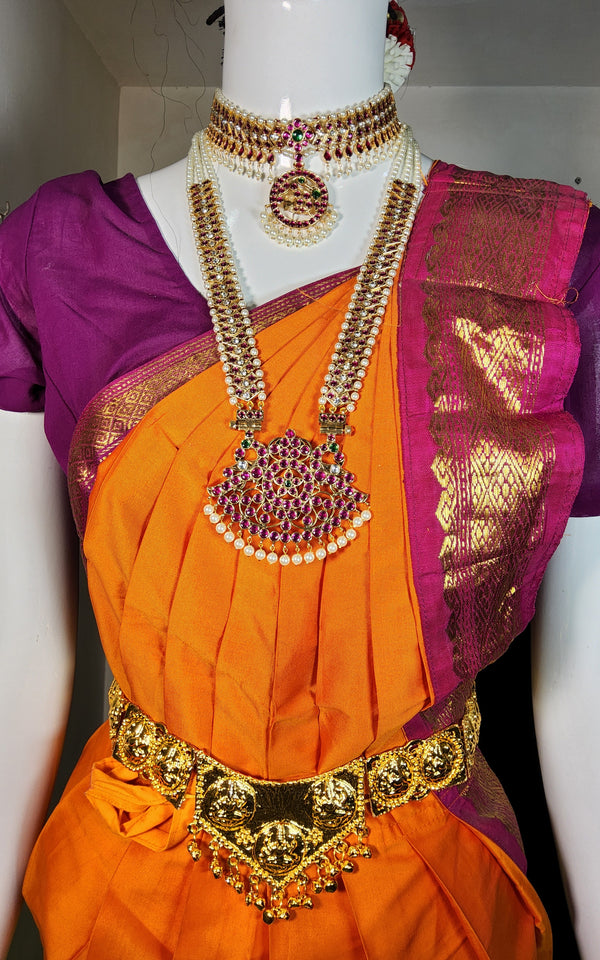 Nirtyanjali - Copper Bharatnatyam Full Set Jewellery | Temple Jewellery Like