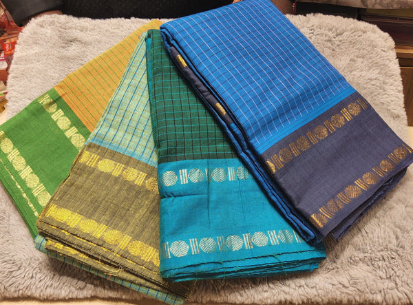 Practice Saree | Checked Rudratcha Border