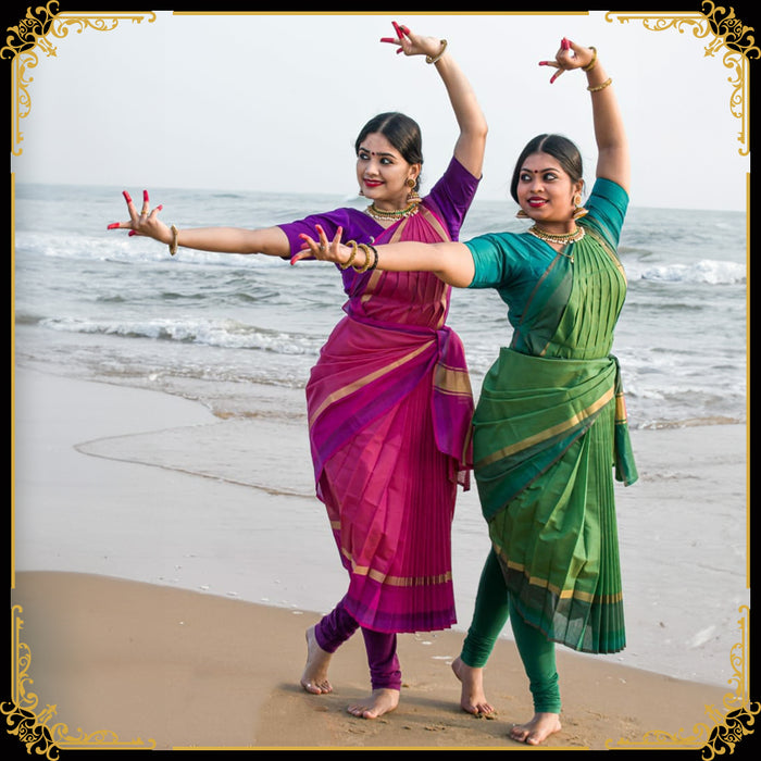 Bharatanatyam practice sarees for dance class training