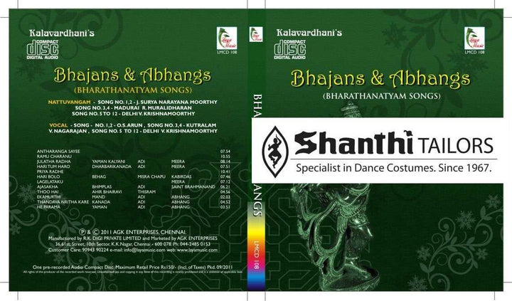 Bhajans & Abhangs Bharathanatyam Songs Downloadable Mp3 Full Volume