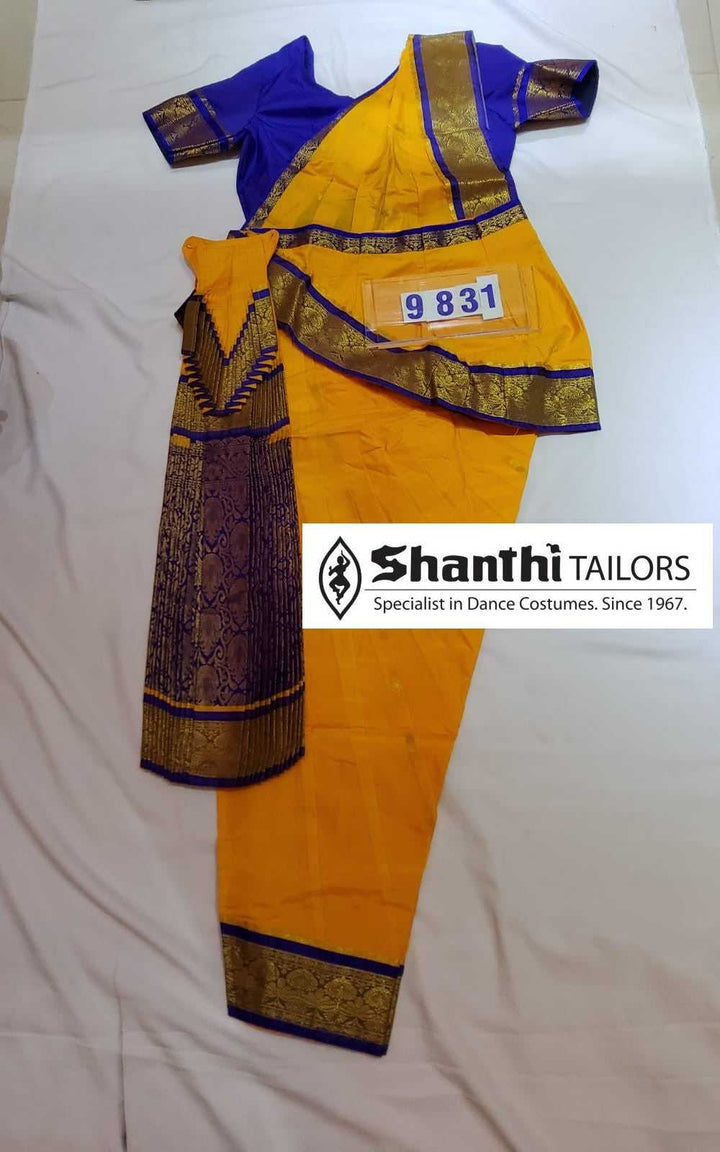 yellow costume bharatanatyam
