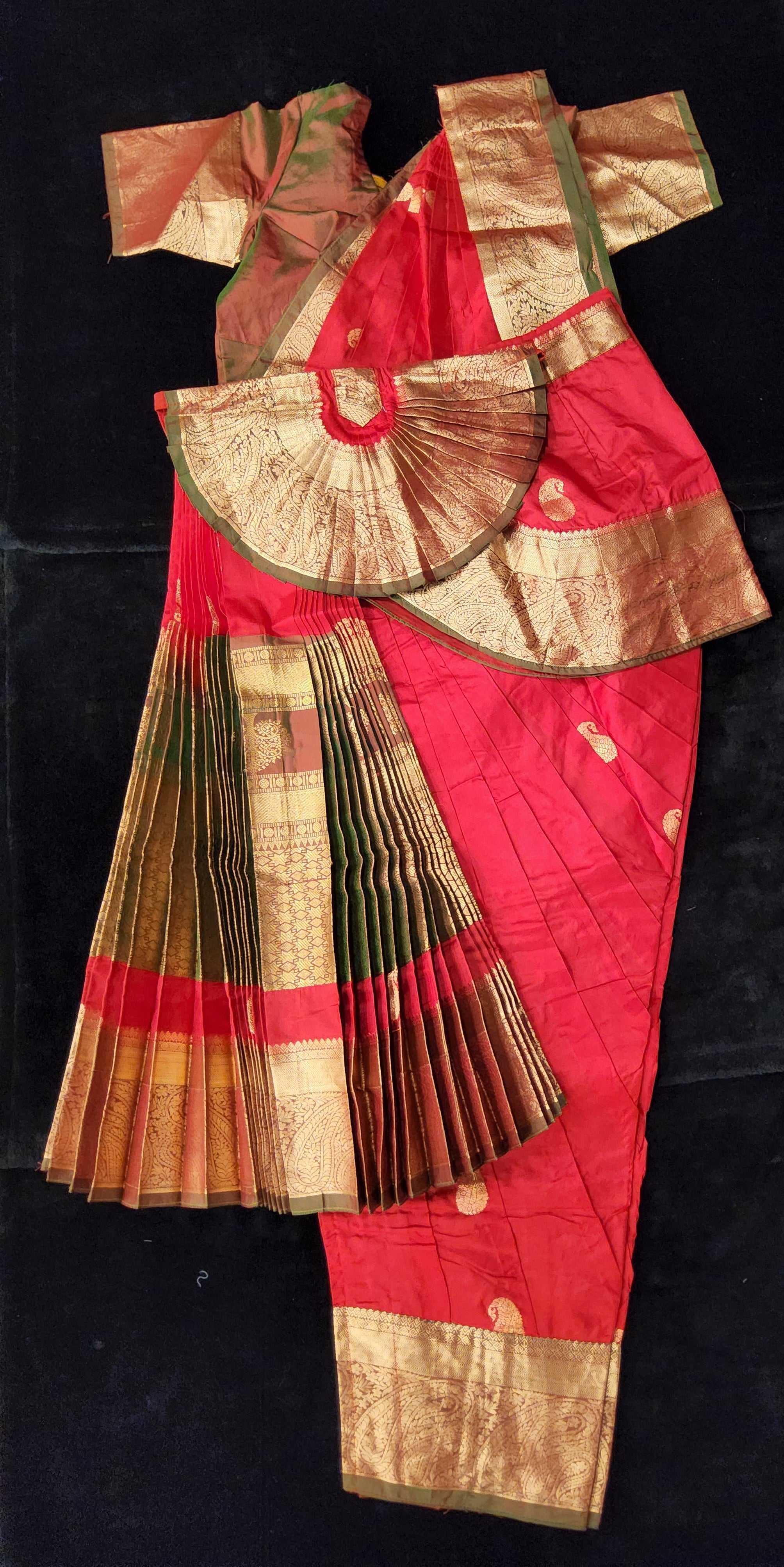 DM for stitching dance costumes Saree model Bharatanatyam costume . . . . .  . . . . . . . . #smallbusiness #henistwiezaubernk #etsy #styl... | Instagram