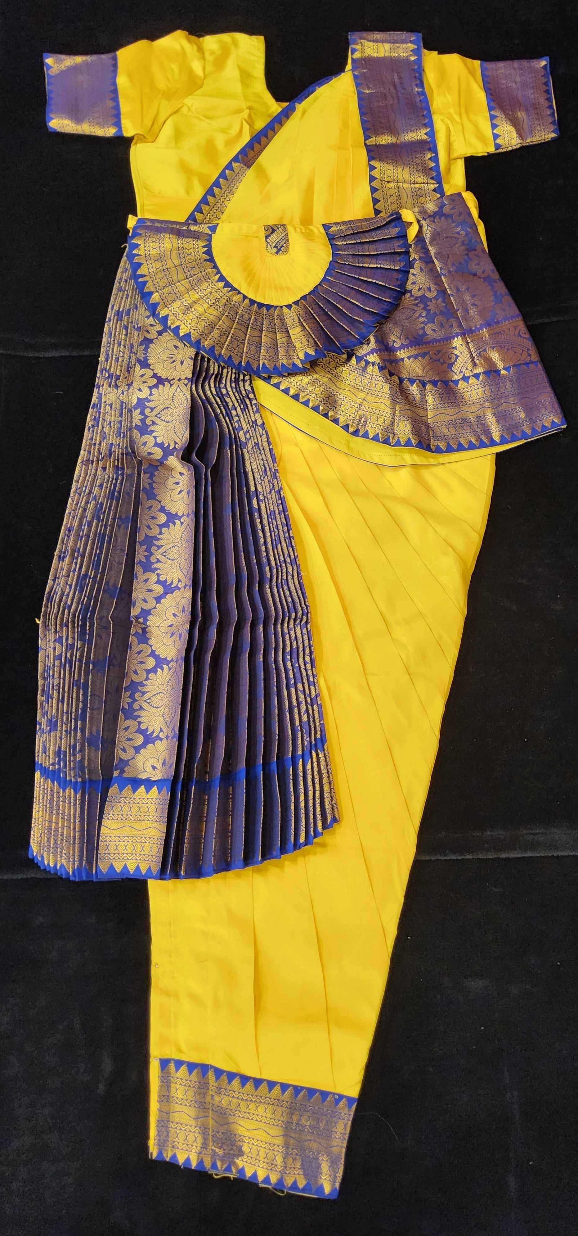 Readymade Bharatanatyam Costumes | Pink and Blue Silk – Shanthi Tailors