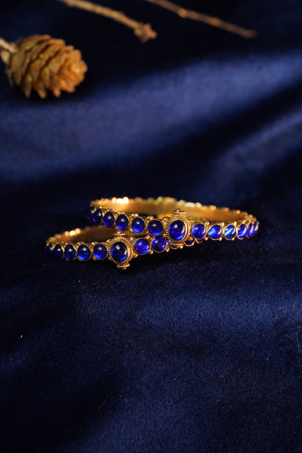 Blue Pearl Open screw type Bangle