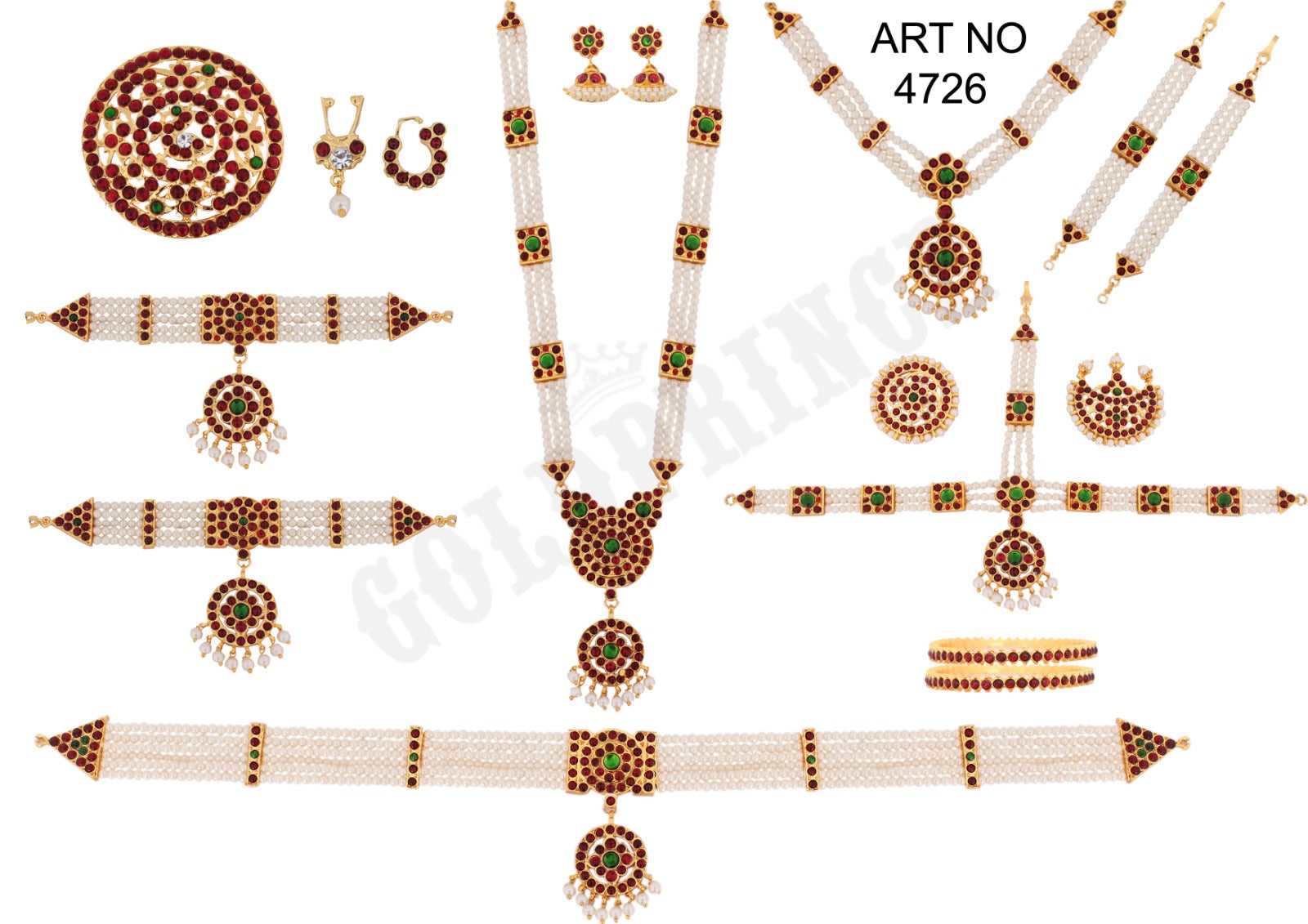 Full Set Jewellery | Bharatanatyam Ornaments | Imitation – shanthitailors