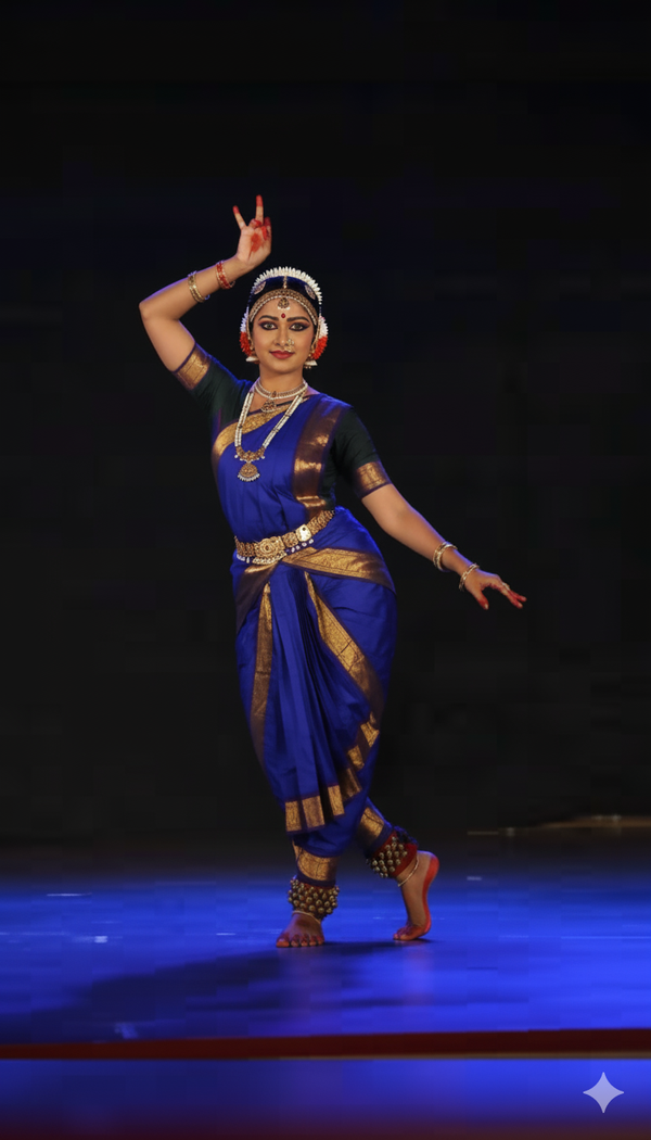 Dhothi Style Cross Fan Dance Costumes for Bharatnatyam | Dothi Costume