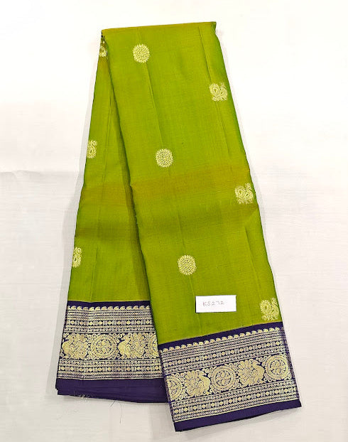GREEN WITH BLUE | KANCHIPURAM SAREE | SP016