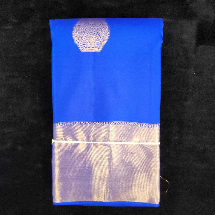 Ink Blue With Self Border | Artificial Kanchipuram Silk Saree No 83