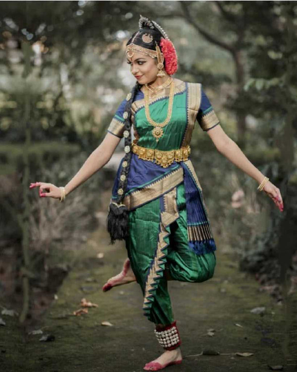 Kuchupudi Dance Costume Traditional Attire shanthitailors