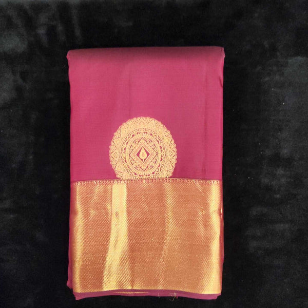 Maroon With Self Border | Artificial Kanchipuram Silk Saree No 79