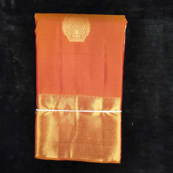 Mustard With Self Border | Artificial Kanchipuram Silk Saree No 77