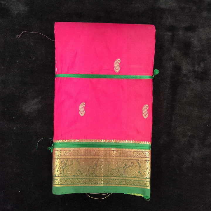 Pink with Green | Dharmavaram Silk Saree No 104