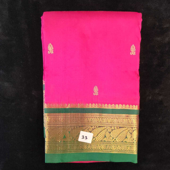 Pink with Green | Dharmavaram Silk Saree No 33
