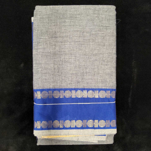 Practice Saree | Grey with Blue | Rudracha Border