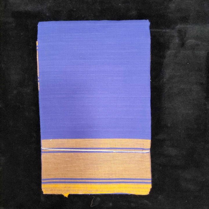 Practice Saree Plain | Purple with Mustard Border