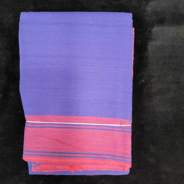Practice Saree Plain | Purple with Red Border