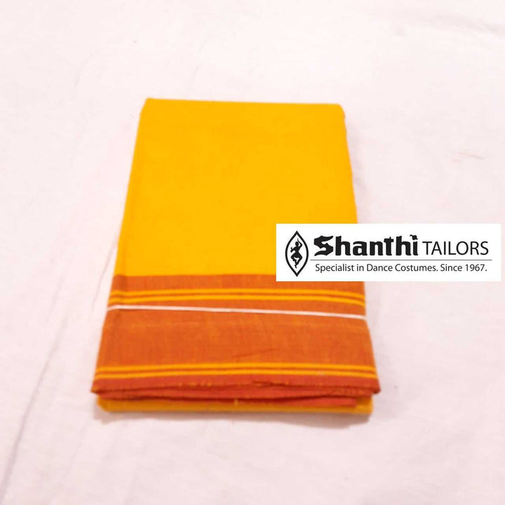 Practice Saree Plain - Yellow with Red