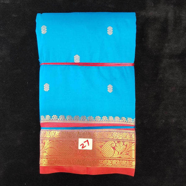 Ramar Blue with Red | Dharmavaram Silk Saree No 27