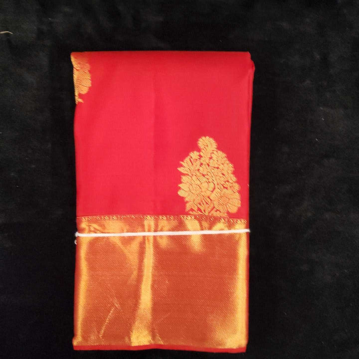 Red with self Border | Artificial Kanchipuram Silk Saree No 86