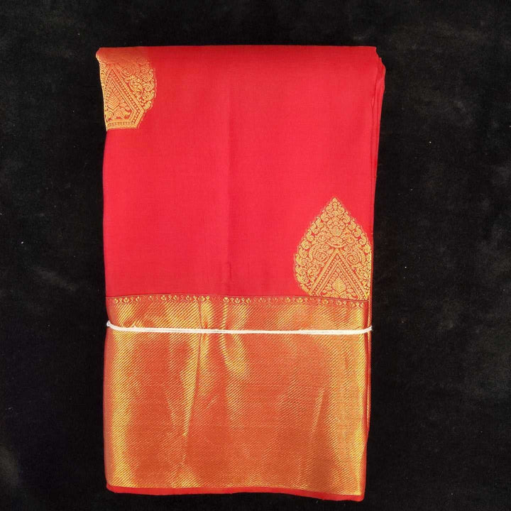 Red with self Border | Artificial Kanchipuram Silk Saree No 94