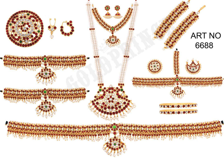 Soundarya Full set jewellery | Imitation Dance Jewellery | ART 6688