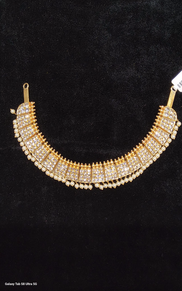 Poothali White | Original Temple Jewellery Necklace