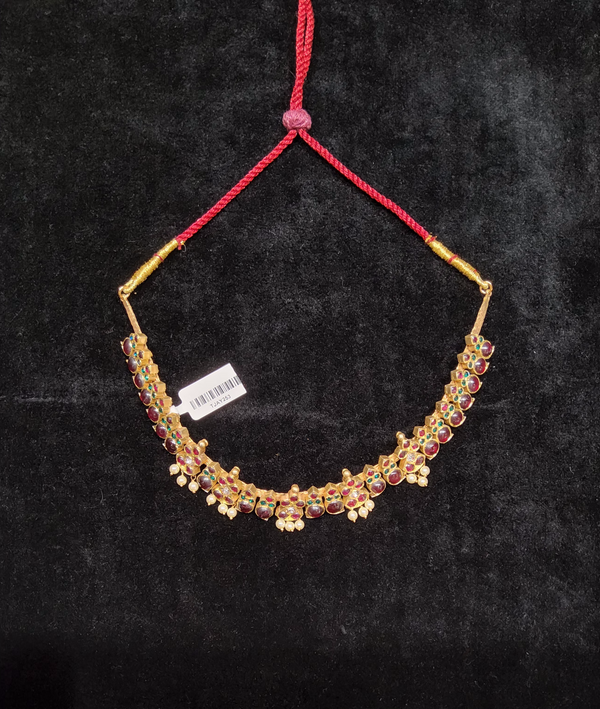 1 Stone Mango Choker | Original Temple Jewellery Necklace