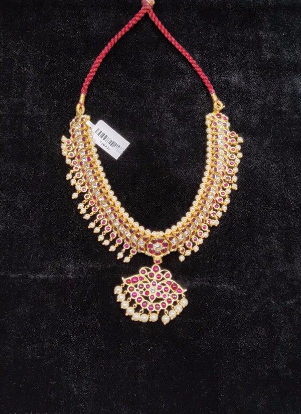 3 Stone Chandran Choker | Original Temple Jewellery Necklace