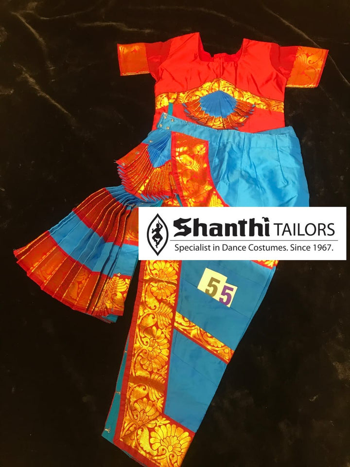 Readymade Bharatnatyam Dance Costume-shanthitailors