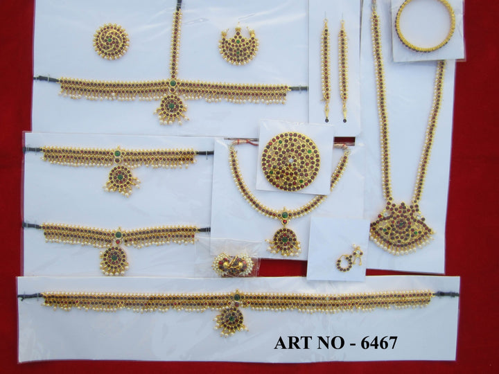 Thin Full set jewellery | Imitation Dance Jewellery | ART 6467-shanthitailors