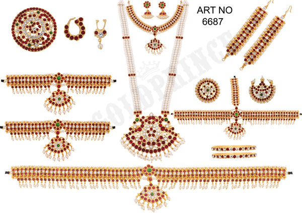 Soundarya Full set jewellery | Imitation Dance Jewellery | ART 6687-shanthitailors