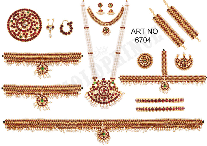 Full set jewellery | Imitation Dance Jewellery | ART 6704-shanthitailors