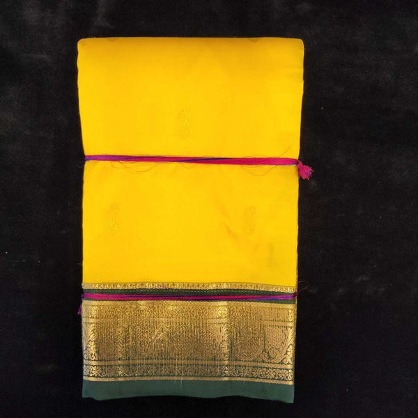 Yellow with Green | Dharmavaram Silk Saree No 118