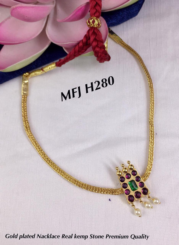 Gold plated Necklace | Margam Jewellery-shanthitailors