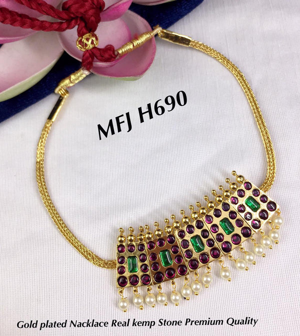 Gold plated Necklace | Margam Jewellery-shanthitailors